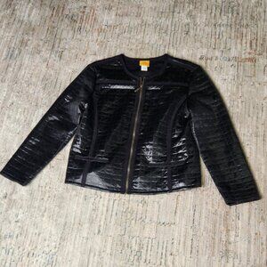 Black Quilted Jacket, Ruby Rd, Size 16